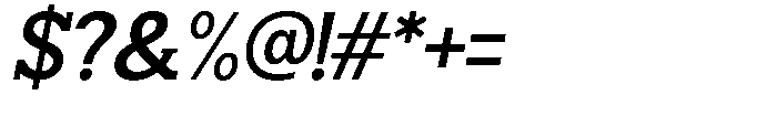 Smilant Semi Bold Slant Font OTHER CHARS
