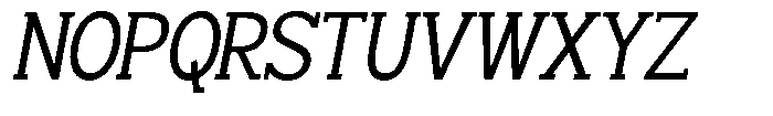 Smilant Semi Condensed Slant Font UPPERCASE