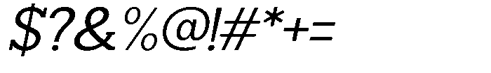 Smilant Semi Expanded Slant Font OTHER CHARS