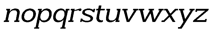Smilant Semi Expanded Slant Font LOWERCASE