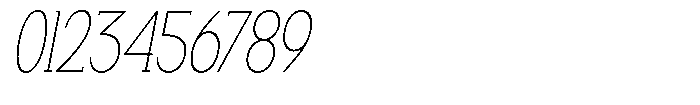 Smilant Thin Condensed Slant Font OTHER CHARS