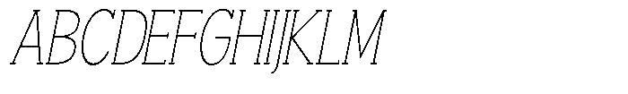 Smilant Thin Condensed Slant Font UPPERCASE