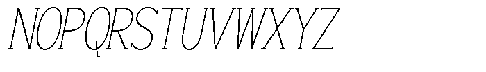 Smilant Thin Condensed Slant Font UPPERCASE