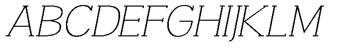 Smilant Thin Expanded Slant Font UPPERCASE