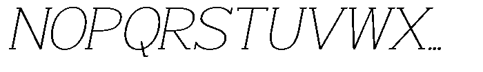 Smilant Thin Expanded Slant Font UPPERCASE