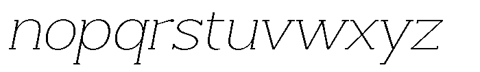 Smilant Thin Expanded Slant Font LOWERCASE