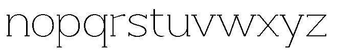 Smilant Thin Expanded Font LOWERCASE