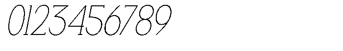 Smilant Thin Semi Condensed Slant Font OTHER CHARS