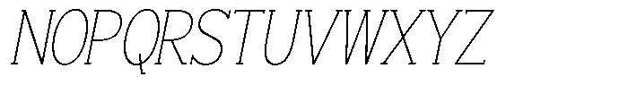 Smilant Thin Semi Condensed Slant Font UPPERCASE