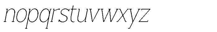 Smilant Thin Semi Condensed Slant Font LOWERCASE