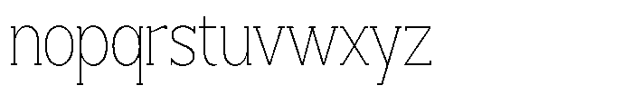 Smilant Thin Semi Condensed Font LOWERCASE