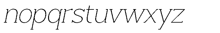Smilant Thin Semi Expanded Slant Font LOWERCASE