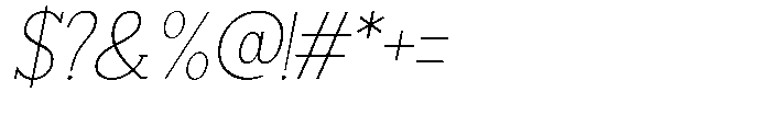 Smilant Thin Slant Font OTHER CHARS