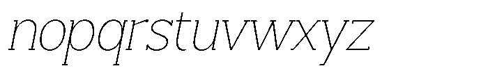 Smilant Thin Slant Font LOWERCASE