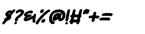 Smile Hug Italic Font OTHER CHARS