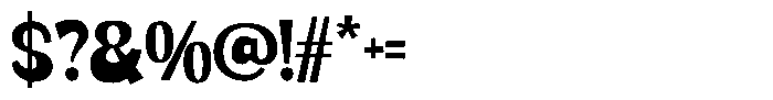 Smithy Plated Font OTHER CHARS