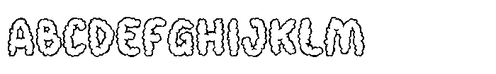 Smoky Glare Outline Font UPPERCASE