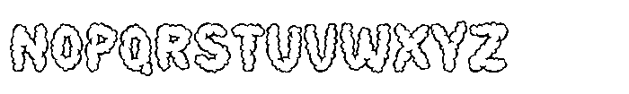 Smoky Glare Outline Font LOWERCASE