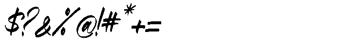 Smoky Hand Italic Font OTHER CHARS