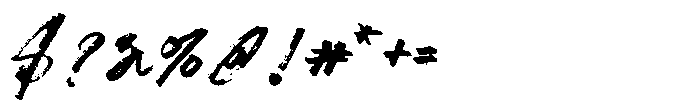 Smudge Brush Font OTHER CHARS