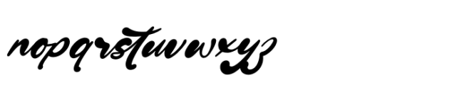 Smuthe Chilly Italic Font LOWERCASE