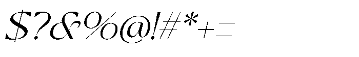 Smyth Kelagon Italic Font OTHER CHARS