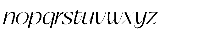 Smyth Kelagon Italic Font LOWERCASE
