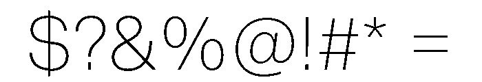 Snaga Uni Display Extralight Font OTHER CHARS