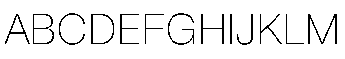 Snaga Uni Display Extralight Font UPPERCASE