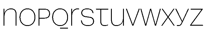 Snaga Uni Display Extralight Font LOWERCASE