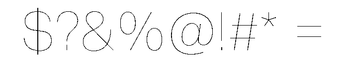 Snaga Uni Display Hairline Font OTHER CHARS