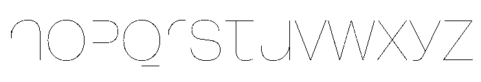 Snaga Uni Display Hairline Font LOWERCASE