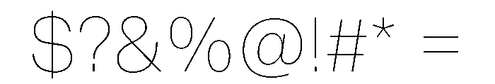 Snaga Uni Display Thin Font OTHER CHARS