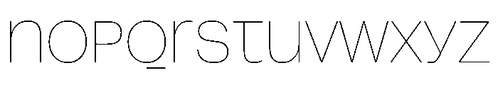 Snaga Uni Display Thin Font LOWERCASE
