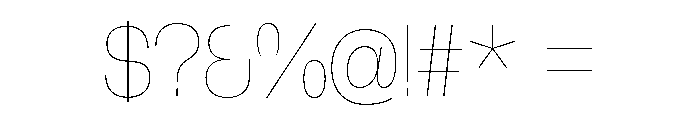 Snaga Unicase Display Thin Font OTHER CHARS