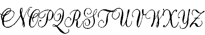 Snell Roundhand Italic Font UPPERCASE