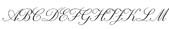 Snell Roundhand Regular Font UPPERCASE