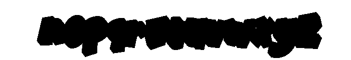 Snack Block Extrude Slant Reg Font LOWERCASE