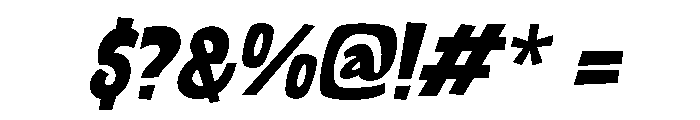 Snack Block Slant Regular Font OTHER CHARS