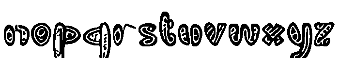 Snaggletooth Font LOWERCASE