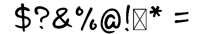 Snappy Cute Font OTHER CHARS