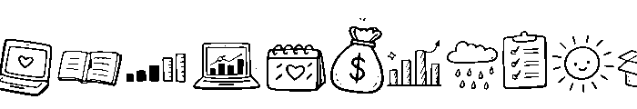 Snappy Note Doodles Font UPPERCASE