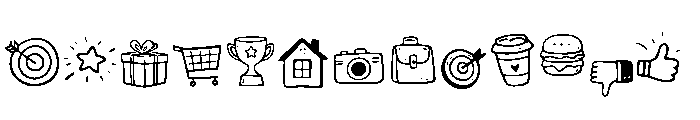 Snappy Note Doodles Font UPPERCASE
