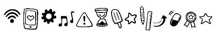 Snappy Note Doodles Font LOWERCASE