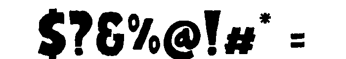 Snarl Rough Font OTHER CHARS