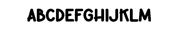 Snoopy Hooked Font UPPERCASE