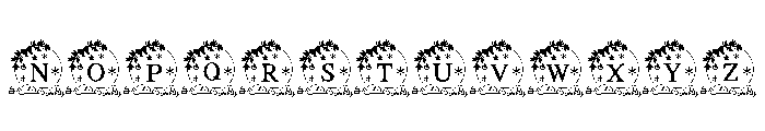 Snow Globe Christmas Font LOWERCASE