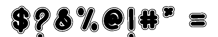 Snow Outline Font OTHER CHARS