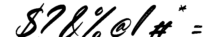 Snowberry Brush Italic Font OTHER CHARS