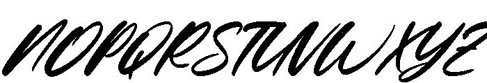 Snowberry Brush Italic Font UPPERCASE